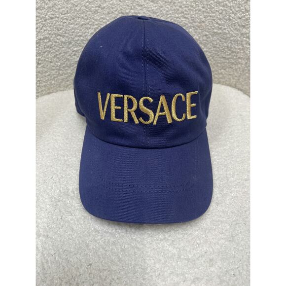 Versace Accessories - Versace Navy Blue Logo Cap - Like New